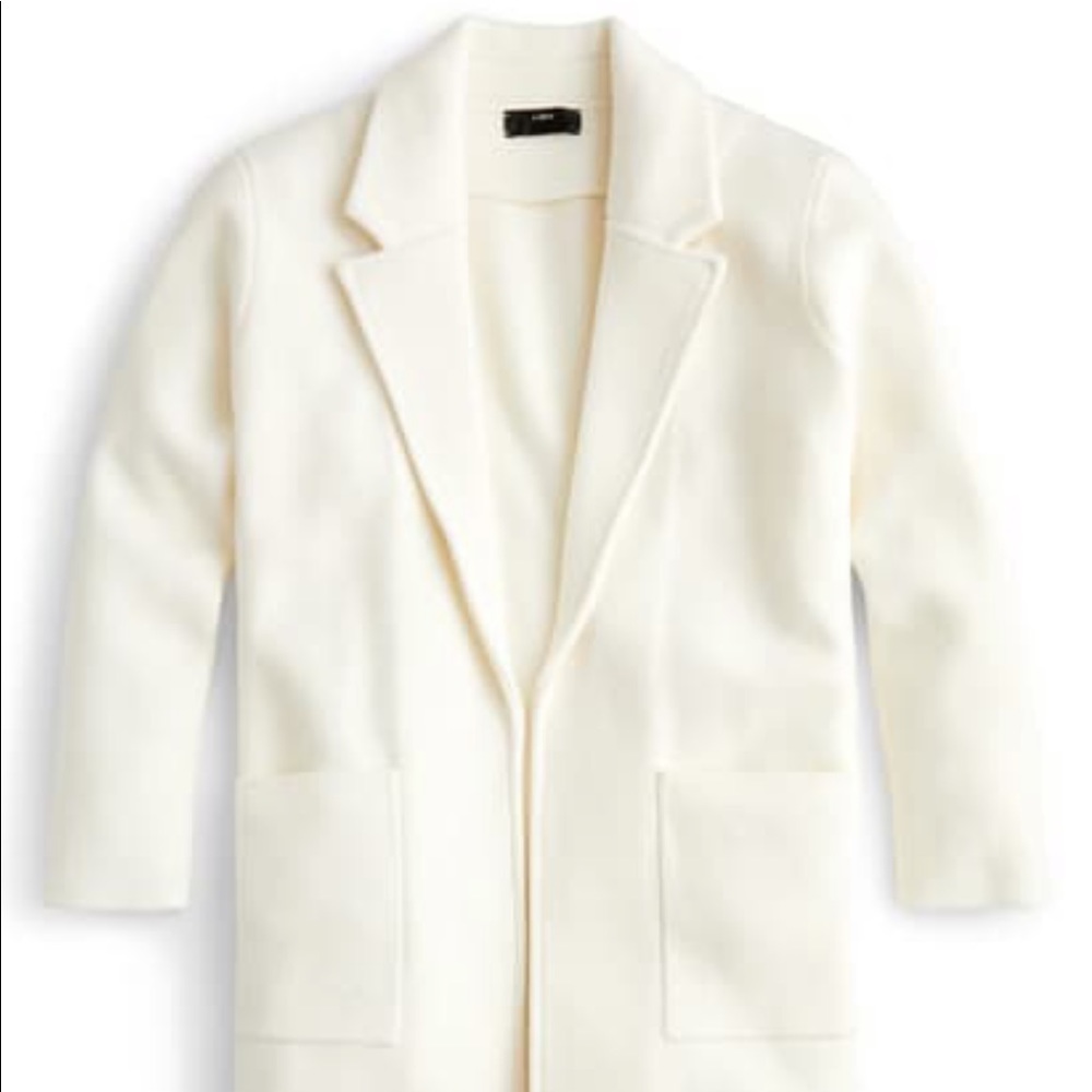 J.Crew Sophie Open-front Sweater Blazer S Ivory